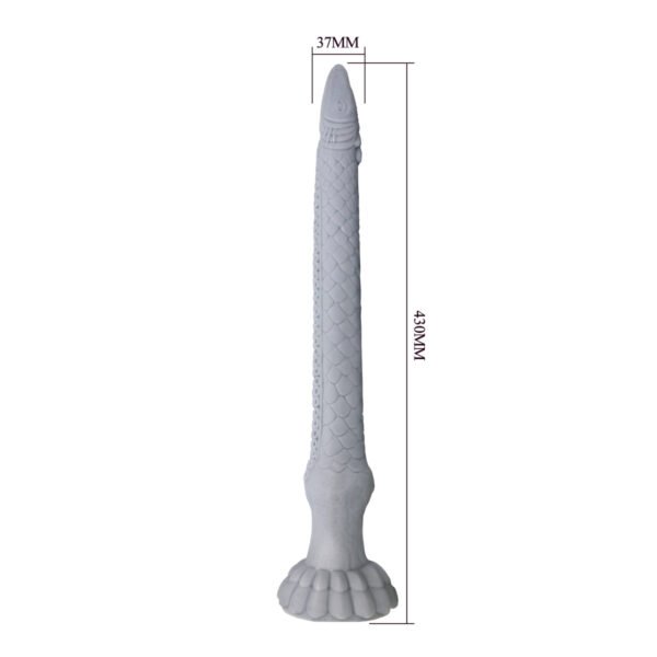 16.9" Silicone Monster Dildo - Basilisk