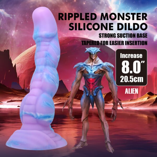 8.0" Silicone Monster Dildo - Alien