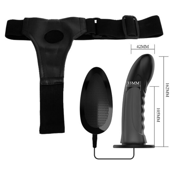 Vibrating Strap On Harness Dildo