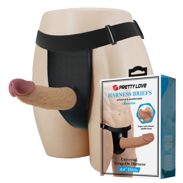 6.8" Vibrating Dildo Strap On BW-022073