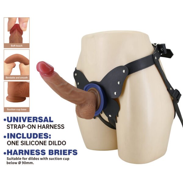Butterfly Leather Harness Dildo BW-022075