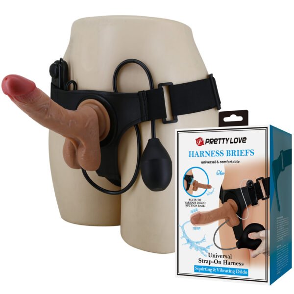 Prettylove Squirting Ball Dildo Strap On BW-022103P