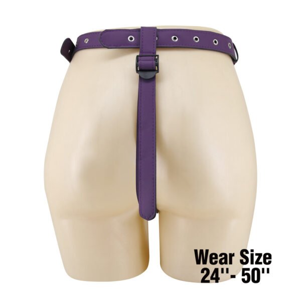 Purple Leather Strap On Pants BW-022107-2