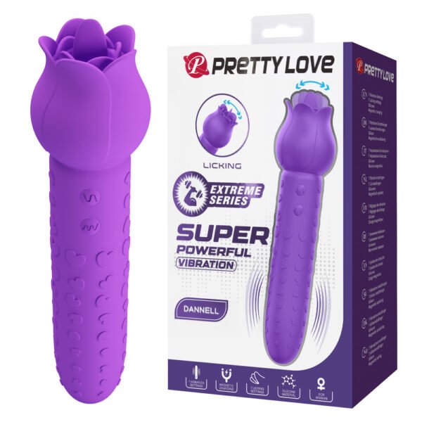 Prettylove Purple Licking Rose Vibrator BW-055023