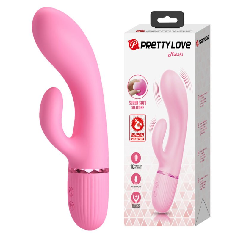 Prettylove Bendable Pink G-Spot Rabbit Vibrator BW-500059