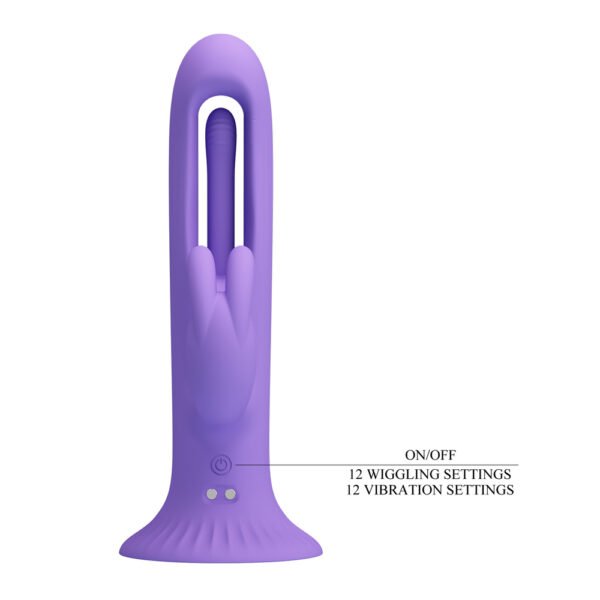 Suction Base Wiggling Rabbit Vibrator