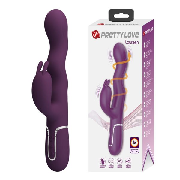 Prettylove Silicone Waving Rabbit Vibrator BW-500089