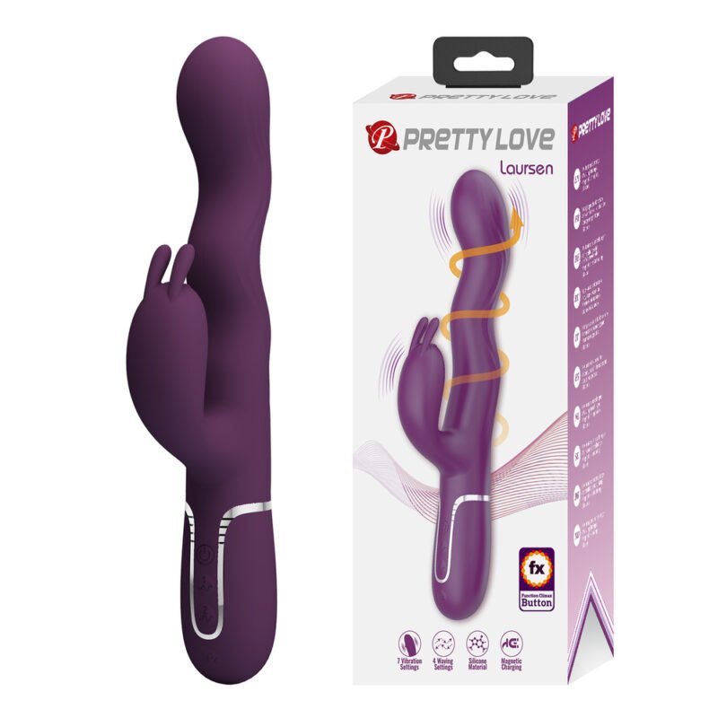 BW-500089 Prettylove Silicone Waving Rabbit Vibrator BW-500089