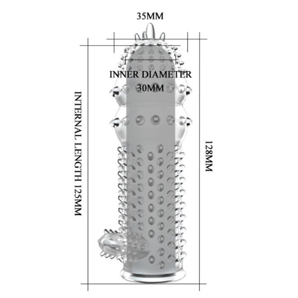 Studded Crystal Cock Sleeve BI-010045C