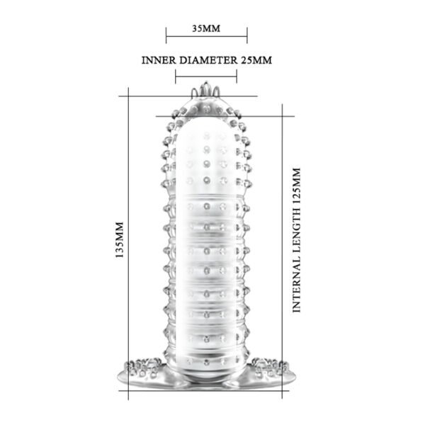 Studded Crystal Penis Extension BI-010045D