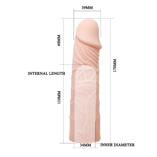 Lifelike Textured Dildo Sleeve BI-026212