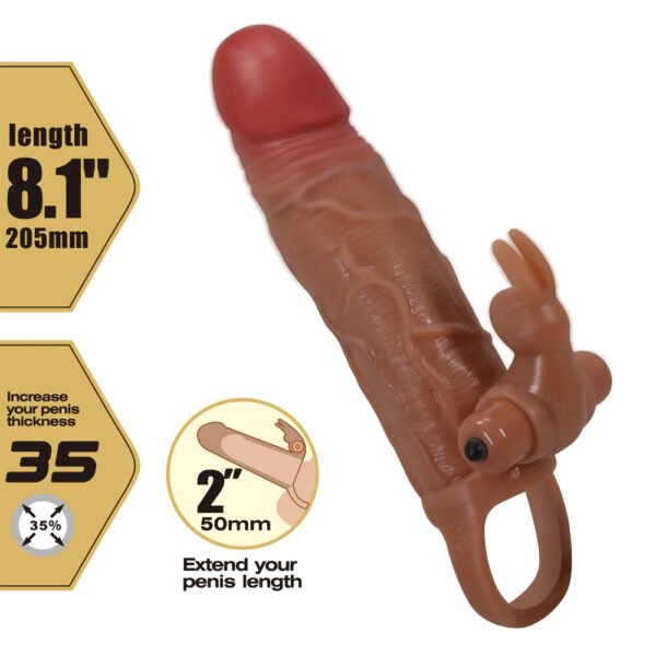 8.1" Clit Stimulation Penis Extension