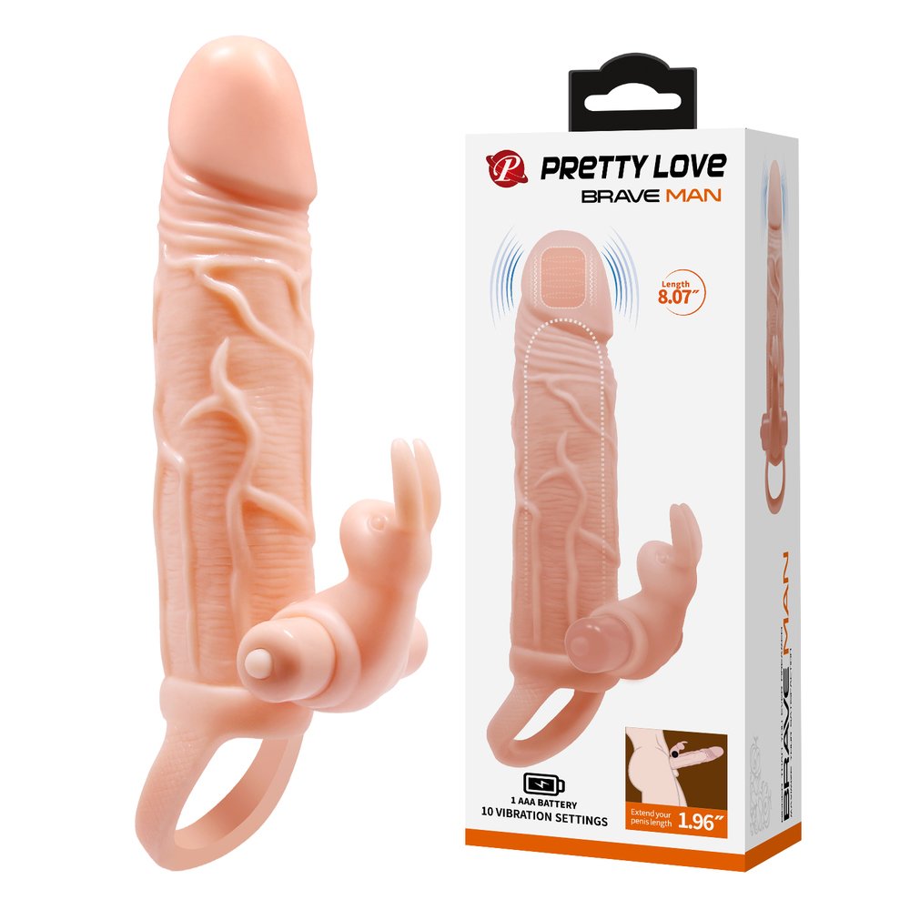 Prettylove 8.1" Clit Stimulation Penis Extensions BI-026225Z
