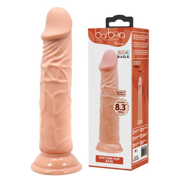 Baile 8.2 inch Flesh Suction Base Dildo BW-007013R