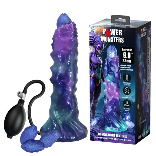 Power 9.0 inch Oviposit Dildo Plug - Duskwalker Sentinel Creature Cocks