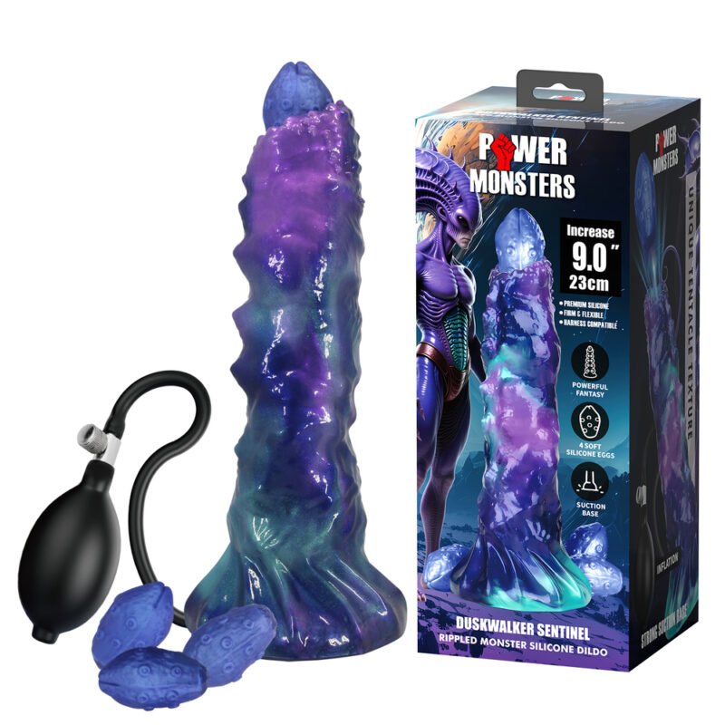 BW-008183 Power 9.0 inch Oviposit Dildo Plug - Duskwalker Sentinel Creature Cocks