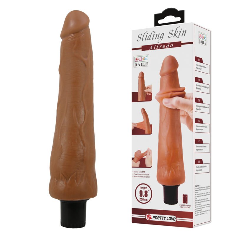Baile Slide Skin Vibration Dildo BW-027009LP