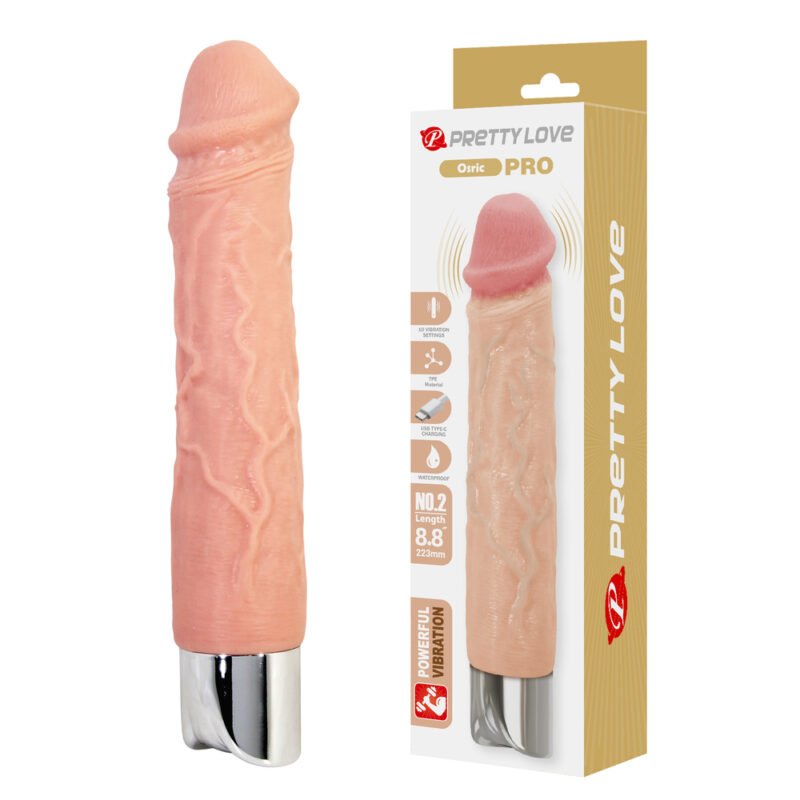 Prettylove 8.8 inch Vibration Textured Dildo BW-500081DC