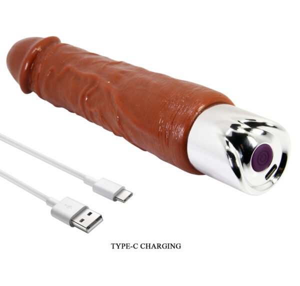 9.3 inch Vibration Textured Dildo