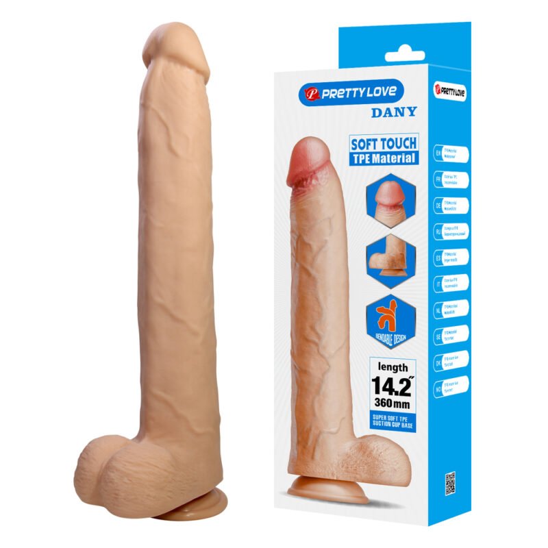 Prettylove 14.2 inch Realistic Dildo BW-008162