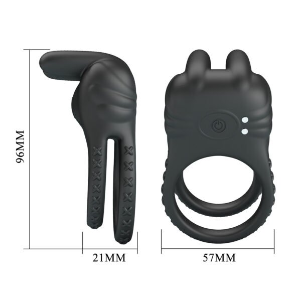 Dual Cock Ring Hemmed in "X"