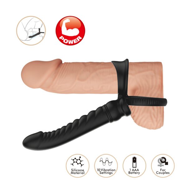 Vibrating Anal Plug Cock Ring