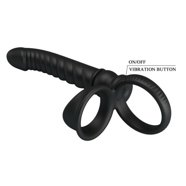 Vibrating Anal Plug Cock Ring