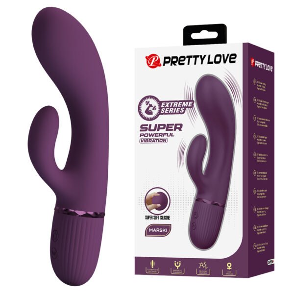 Prettylove Bendable Silicone Rabbit Vibrator BW-500059-2