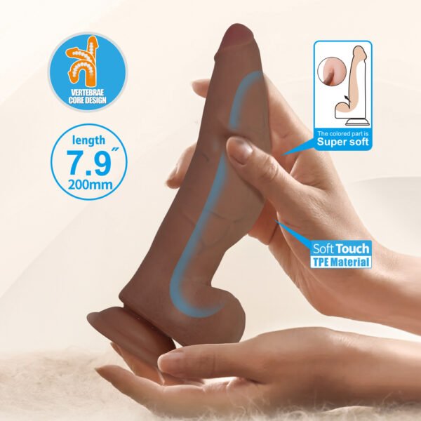 7.9" Sliding Skin Realistic Dildo